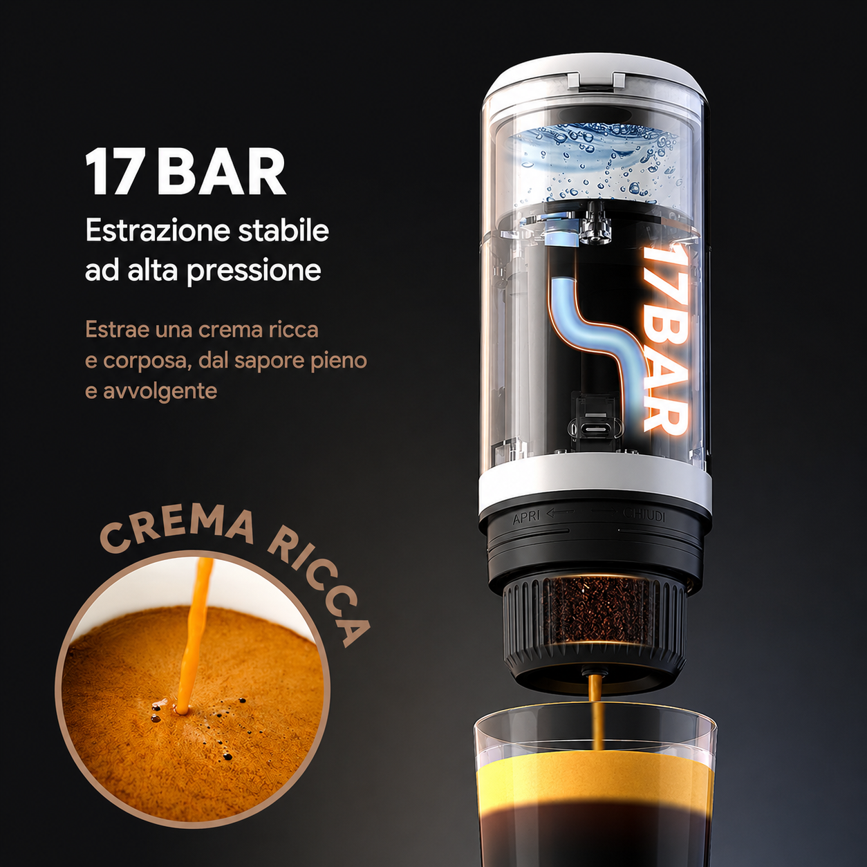 Macchina per caffè espresso portatile 2600 mAh